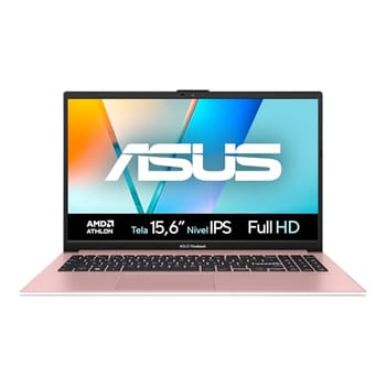 Notebook ASUS Vivobook Go 15, AMD Athlon, 4 GB, 128 GB SSD, W11 Home, 15.6'' LED, Rose Pink - E1504FA-BQ5313WS