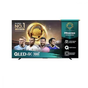Hisense Smart TV 100 Polegadas 100Q7QG QLED 4K UHD com HDR10+ Dolby Vision Game Mode 120Hz Alexa AirPlay Wi-Fi
