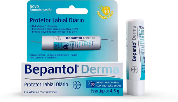 Protetor Labial Diário em Bastão 4.5g, Bepantol Derma