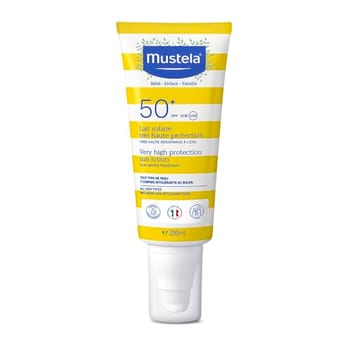 Mustela Protetor Solar 200ml FPS 50+ Filtro Solar Rosto e Corpo Para Bebês, Crianças e Adultos - Alta Proteção Solar com Fórmula Hipoalergênica para