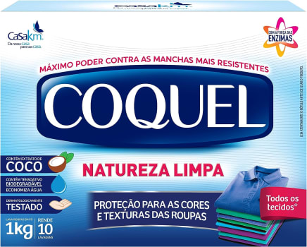 2 Unidades — Lava Roupas em Pó Coquel Vegano Casa Km - 800gr