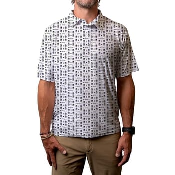 Blue 84 Camisa polo masculina de manga curta oficialmente licenciada pela NBA, branca