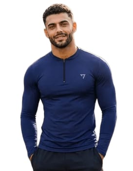 Camisa Térmica Masculina Segunda Pele Manga Longa Com Zíper Preto G