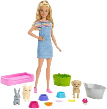 Boneca Barbie Banho de Cachorrinhos FXH11 - Mattel