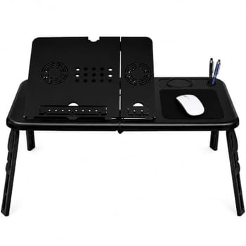 Mesa para Notebook, Portátil Articulada e Dobravel, Com Porta-Copo Mouse pad e Coolers