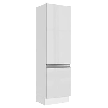 Paneleiro Madesa Acordes 100% MDF 60 cm 2 Portas - Portas Branco Brilho