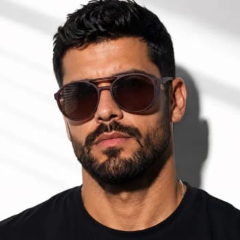 Óculos De Sol Masculino Redondo Moderno Lançamento Top Lux - R$ 69,9