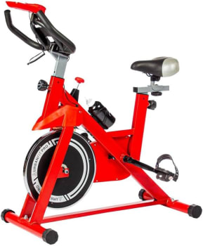 Bicicleta Ergométrica Urbanfit Pro SH-612 Para Spinning, Disco de 7 KG (Vermelho)