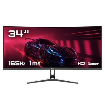Monitor Gamer 34" Curvo 1ms, 165Hz, UltraWide (QHD) - 3440x1440 AMD FreeSync, HDMI, DP, HQ Premium HQ34C16 Bivolt
