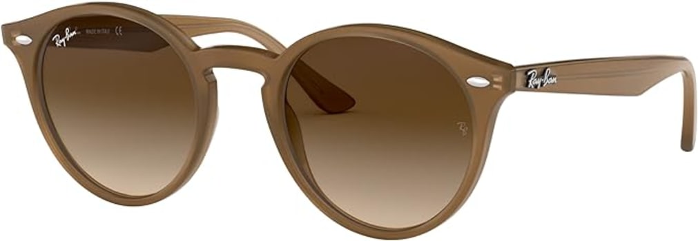 Óculos de Sol Round Stylish Ray Ban RB2180 Nude Translúcido Lente Tam 49