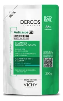 Shampoo Anticaspa Cabelos Normais a Oleosos, Dercos DS Vichy, 200g