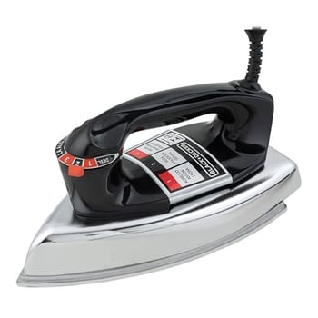 BLACK+DECKER Ferro de Passar Roupa a Seco, Metálico Preto, Modelo VFA1110XM6, 220V