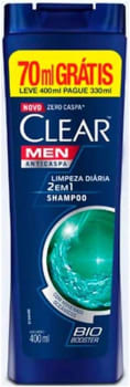 Shampoo Limpeza Diária 2 em 1 400ml - Clear