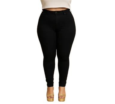 Calça Jeans Plus Size Cintura Alta Elastano Lycra Modeladora