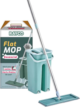 Mop Flat Rayco Essencial Balde 6 Litros