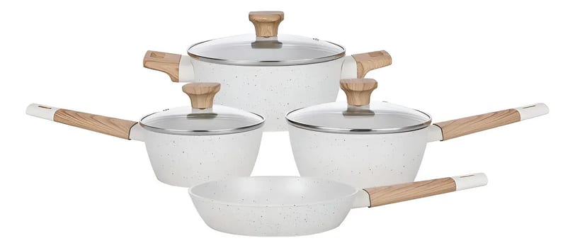 Conjunto Panelas Studio Cook 5 Pçs Indução Marmol Mimo Style