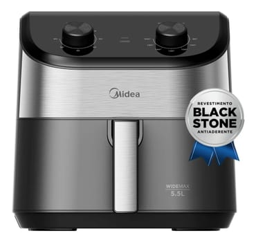 Fritadeira Air Fryer 5,5l Widemax Com Interior De Alumínio 1900w Midea