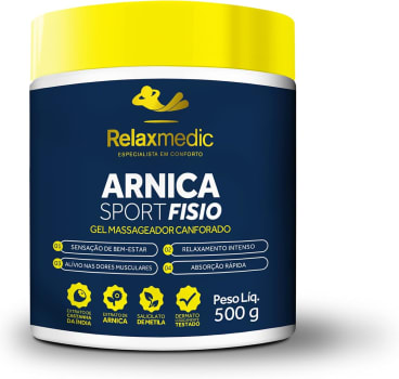 Gel Massageador Arnica Sport Fisio Canforado Muscular - Relaxmedic 500g