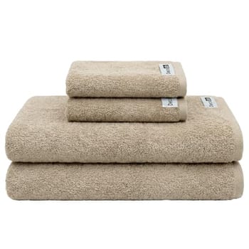 Decolab Jogo de Toalhas Air Light 100% Algodão (Bege, 4 Peças) Toque Suave, Gramatura de 420g/m², Kit Toalha de Banho 138 x 68cm / Toalha de Rosto 65