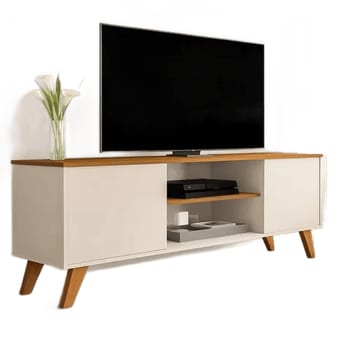 Rack Sala Estante Tv 58 Polegadas Home Bancada Helena
