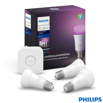 Starter Kit Iluminação Inteligente + Hub Controlada por Wi-Fi e Bluetooth - Philips Hue