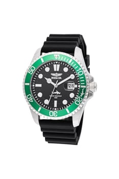 INVICTA Mostrador masculino Pro Diver 43 mm, aço inoxidável, dourado, preto, quartzo PC32, Carvão 47163, Large, Clássico