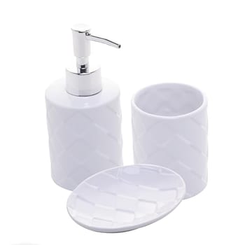 LYOR - Conjunto 3 Peças para Banheiro de Cerâmica Toulon Branco