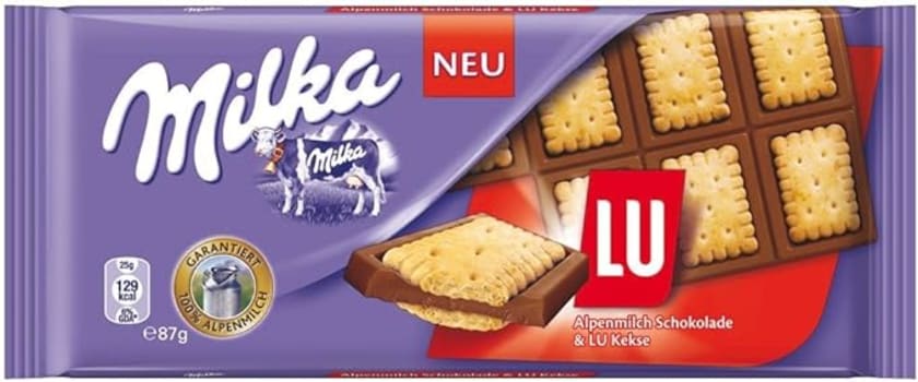 2 Unidades - Chocolate Milka Milka & Lu 87G