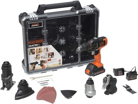 Black Decker Furadeira, Sem Fio, Max Matrix, 6 Cabeçotes Intercabiáveis, Modelo MTX20K6A, 220v