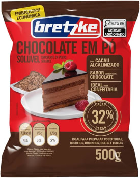 Chocolate em Pó 32% Cacau Bretzke 500g