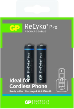 2 Pilhas Recarregaveis AAA 650mAh Recyko Pro GP Batteries