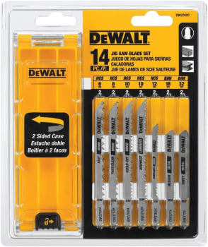 Kit de Lâminas Serrilhadas Dewalt com Estojo Haste em T DW3742C - 14 Peças