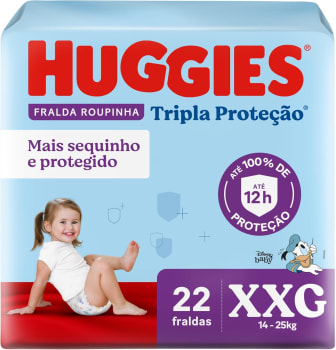 Fralda HUGGIES Tripla Proteção XXG - 22Und