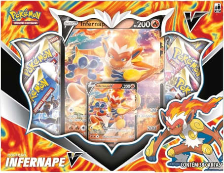 Box Pokemon Infernape V Cor: Estampado - Copag