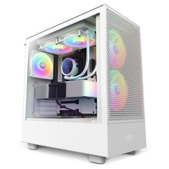 Gabinete NZXT H5 Flow RGB Edition Mid Tower ATX Lateral em Vidro Temperado Cooler Fan RGB - CC-H51FW-R1