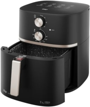 WAP Fritadeira Elétrica Air Fryer 7,1 Litros Cesto e Grelha Removíveis 1500W com Duplo Revestimento Antiaderente e Aviso Sonoro, Assa, Gratina e Frita WAP AIRFRY Mega Family 220V