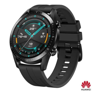 Smartwatch GT 2 - LTN-B19S Huawei Preto com 1,39", Pulseira de Silicone, Bluetooth e 4GB