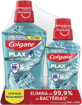 Enxaguante Bucal Colgate Plax Ice Infinity 500ml Promo Leve 500ml Pague 250ml