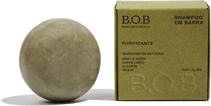 Shampoo em Barra Purificante 80g - B.O.B Bars Over Bottles