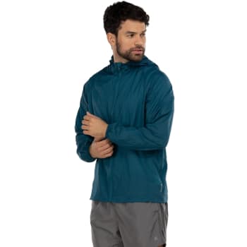 Jaqueta Corta-Vento Masculina Oxer com Capuz Packable Tecido Plano Corrida