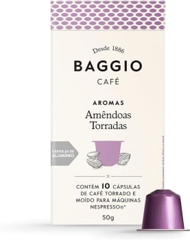 Baggio Café Cápsulas De Café Aroma Amêndoas Torradas Compatível Com Nespresso Contém 10 Cápsulas