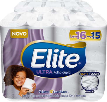 Papel Higiênico Elite Folha Dupla Ultra - 16 Rolos