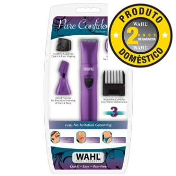 Kit Aparador de Pelos Feminino Pure Confidence Wahl - Ideal para Remoção de Pelos Faciais e Virilha, Fácil, Rápido, Indolor, Bivolt