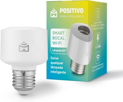 Smart Bocal Wi-Fi Positivo Casa Inteligente, Soquete E27, 100W, Branco, Bivolt - Compatível Com Alexa