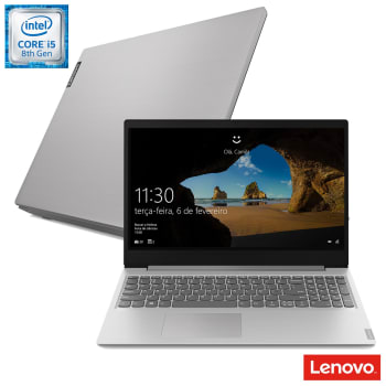 Notebook Lenovo, Intel Core i5-8265U, 8GB, 2TB, 15,6", Placa NVIDIA GeForce MX110 com 2GB, IdeaPad S145 - 81S9000DBR