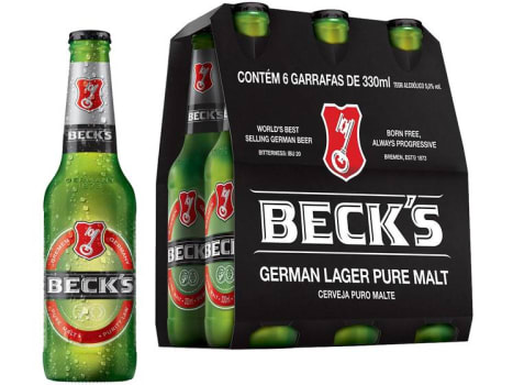 Cerveja Becks Bremen Germany Puro Malte - 6 Unidades Long Neck 330ml - Cerveja - Magazine Ofertaesperta