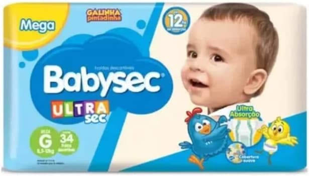 Fralda Babysec Ultrasec G - 32 Unidades