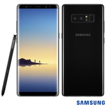 Samsung Galaxy Note8 Preto, com Tela de 6,3”, 4G, 64 GB e Câmera Dual de 12 MP+12 MP - SM-N950FZKJZTO - SGSMN950FPTO_PRD