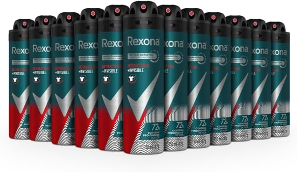 Rexona 12 Unidades Desodorante Antitranspirante Aerosol Antibac + Invisible 150ml