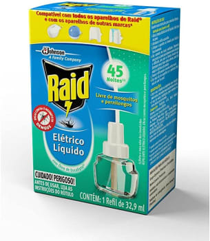 Refil Repelente Elétrico Líquido Raid 45 Noites Eucalipto - 329ml